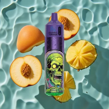 Fumot RandM Tornado 30000 Puffs 30mL Peach Mango Pineapple 5% Mesh Coil LED Disposable Vape - Bangvapeaustralia