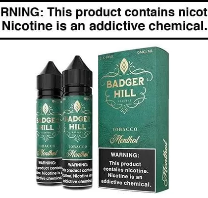 MENTHOL BY BADGER HILL RESERVE 120ML - Vapejuice