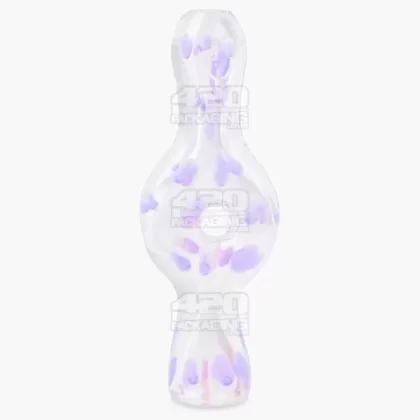 Speckled Donut Chillum Hand Pipe | 3.5in Long – Glass – Assorted