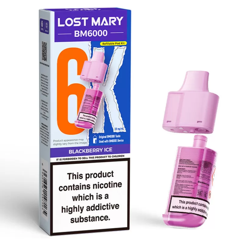 Lost Mary BM6000 Prefilled POD 10mg - Strawberry Lime - Image 2