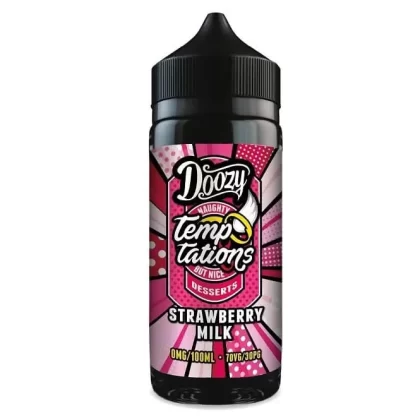 Strawberry Milk Shortfill E-Liquid Temptations Series by Doozy Vape Co (50ml) - 0mg