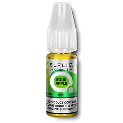 Sour Apple Elfliq Nic Salt Elf Liq E-Liquid 5mg, 10mg, 20mg – 5pks, 10pks & 20pks