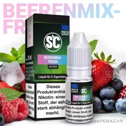 SC Liquid – Beerenmix Fresh - Nikotinfrei, 18mg/ml
