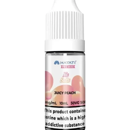 Hayati Pro Max Juicy Peach Nic Salt Vape Juice - 10mg