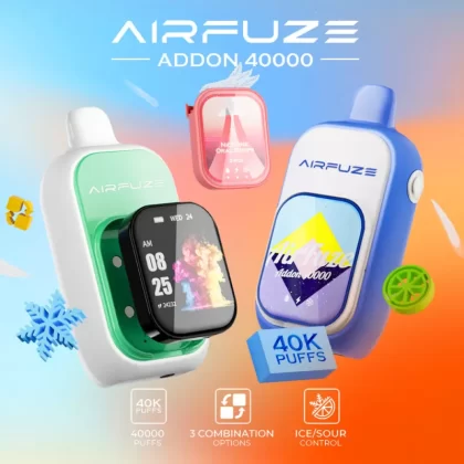 AIRFUZE Addon 40K Disposable Device - 40000 Puffs - Addon w/ Art Patch (10% Chance to Win Smartwatch) / Frozen Fcuking Fab (Ice Control)