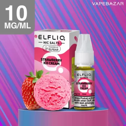 Elfliq Nikotinsalz Liquid 10ml – Strawberry Ice Cream 10mg/ml Nikotin