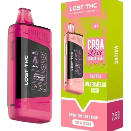 Watermelon Kush Lost THC CB9A Live Concentrate V2 Disposable 7.5G - Ejuicewarehouse