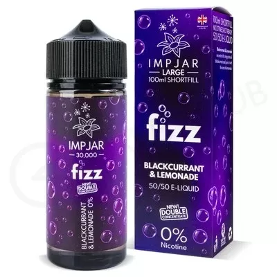 Blackcurrant & Lemonade Shortfill E-Liquid by Imp Jar Fizz 100ml