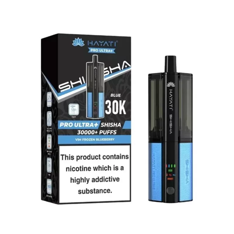 Hayati Pro Ultra Plus Shisha 30K Prefilled Pod Vape Kit - Lemon & Lime / Lemon Mint - Image 3