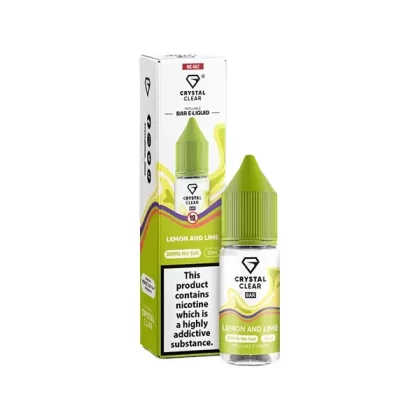 Crystal Clear Bar Salt Lemon and Lime E Liquid 10ml - Nicotine Strength#20mg>10mg (F62B62)