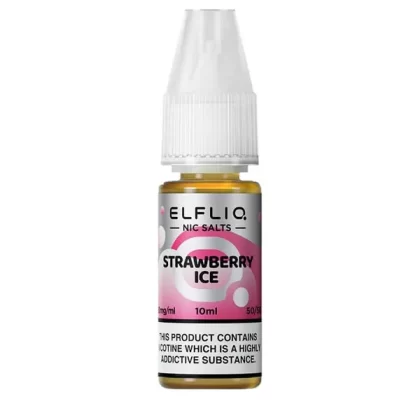 Elfliq Strawberry Ice Nic Salt E-Liquid - 10mg