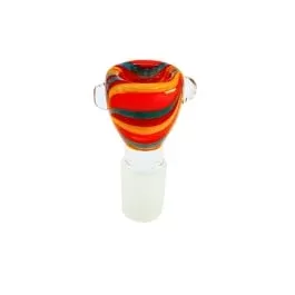 Bowl 18mm Male 3- piece Per- Pack- Color Swirl