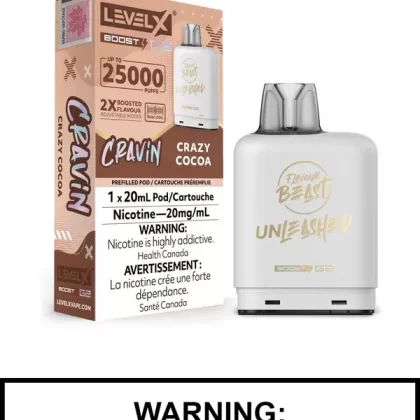 Crazy Cocoa Flavour Beast Unleashed Level X Boost G2 Pods