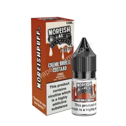 Moreish As Flawless Creme Brulee Custard Nic Salt E-Liquid - Vapestreams Co