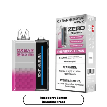 Oxbar M20K Raspberry Lemon Nicotine Free Disposable Vape