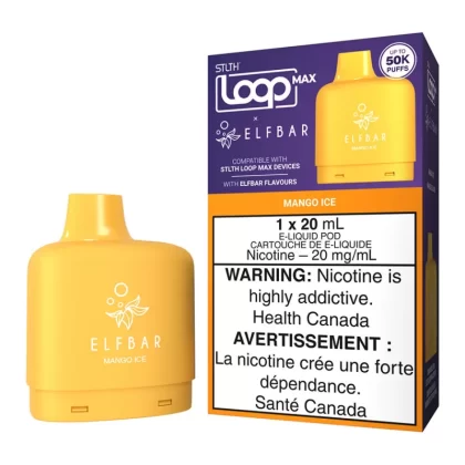 STLTH Loop Max X Elf Bar E-Liquid Pod Pack - Mango Ice 20ml - 20mg/ml