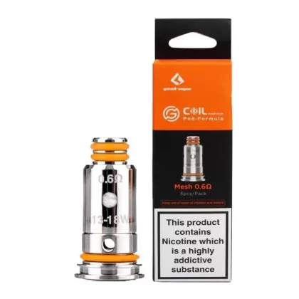 GEEKVAPE G COIL POD REPLACEMENT VAPE COILS - Option#0.6 Ohm (Mesh) - Five Pack