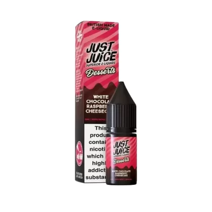 White Chocolate Raspberry Cheesecake Nic Salt E-Liquid by Just Juice Desserts - 5 mg - Low Strength