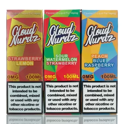 Cloud Nurdz E-Liquid - No Nicotine Vape Juice - 100ml - Banana Dragon Berry