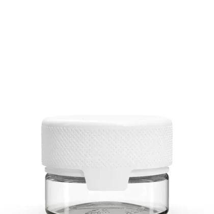 CHUBBY GORILLA | Child Resistant Clear Plastic Aviator Container w/ White Cap | 30mL – 1oz – 500 Count