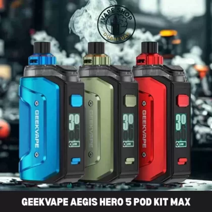 Geek Vape Aegis Hero 5 Pod Kit Max 50W 2000mAh Buy in Dubai - Blaze Red, Frost Mint