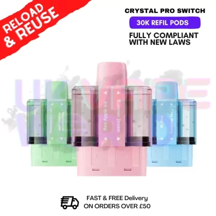 Crystal Pro Switch 30K Replacement Pods – ANY 2 FOR £12