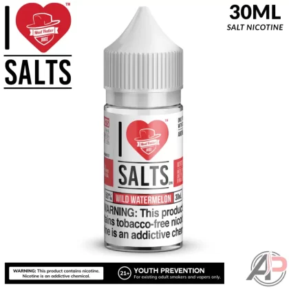 I Love Salts Wild Watermelon Salt Nicotine 30mL - Salt Nicotine 25mg - 30mL, Salt Nicotine 50mg - 30mL