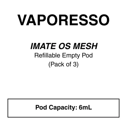 Vaporesso iMate OS Mesh Pod - Vape Product, Vape Product; 0.8 ohms