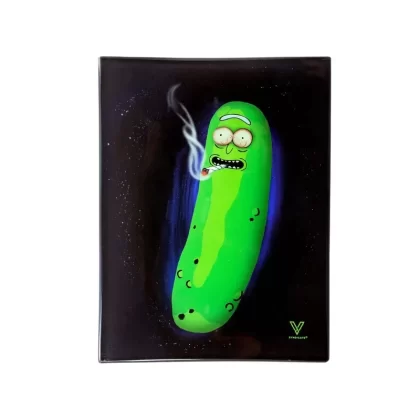 V Syndicate Pickle Glass Rolling Tray - Length#6.75 Inches>10.5 Inches