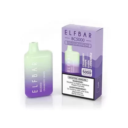 ELF BAR BC5000 Disposable Vape – Cranberry Grape - Flavour#Cranberry Grape