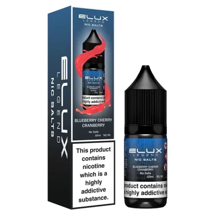 ELUX BLUEBERRY CHERRY CRANBERRY Nic Salt (10pk) 5mg 10mg 20mg Vape Juice Liquid