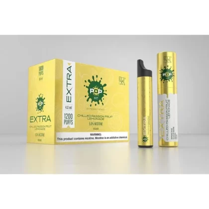 Pop Xtra Disposables 5% 1200 puffs – Chilled Passion Fruit Lemonade [CLEARANCE]