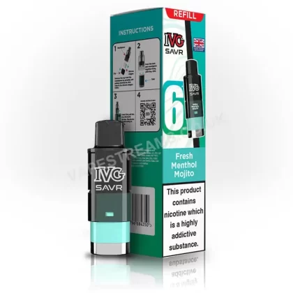IVG SAVR Fresh Menthol Mojito Prefilled Pod - Vapestreams Co