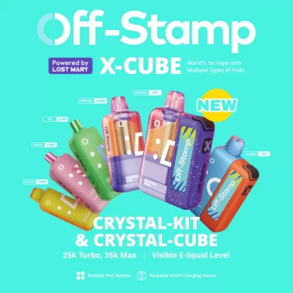 Made in Indonesia | Off-Stamp X-CUBE "Crystal Cube" 35K Disposable KIT – 35,000 Puffs - Blackberry Blueberry