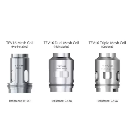 Smok TFV16 Replacement Mesh Coils 3pcs-Pack for Mag P3 Kit, TFV16 Tank, TFV18 Tank - Standard Edition / Dual Mesh 0.12ohm