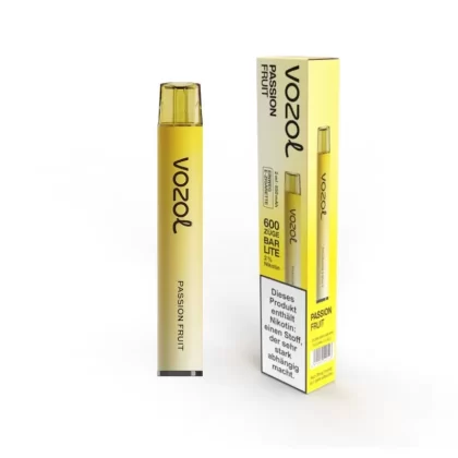 Vozol – Passion Fruit - Vozol / Passionsfrucht / Propylenglykol / pflanzliches Glycerin / Aromastoffe / Nikotinsalz / 550 mAh / 20mg/ml / ca. 600