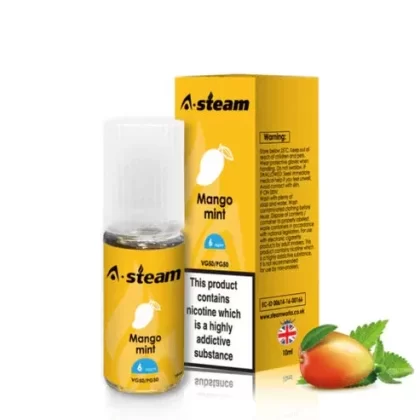 Mango Mint A-Steam 10ml Premium Vape Juice – Pack of 10 Bottles