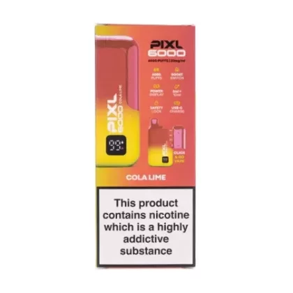 PIXL 6000 Disposable Vape - Flavour#Blue Razz Lemonade>Blueberry Raspberry>Blueberry Sour Raspberry>Cherry Ice>Cola Lime>Double Apple>Hawaiian Oasis>Lemon Lime>Mango Ice>Pineapple Ice>Strawb