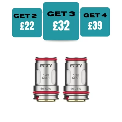 Vaporesso GTI Resplacement Coils Pack of 5 - 0.2OHM