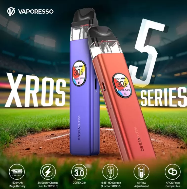 VAPORESSO XROS 5 POD SYSTEM 1500mAh - Jade Green - Image 2
