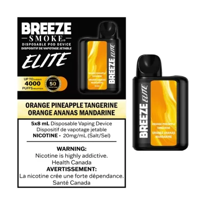 Breeze Elite Disposable Vape – Orange Pineapple Tangerine – 4000 Puffs - Eliquidsupply