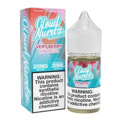 Very Berry Hibiscus Iced Nicotine Salt by Cloud Nurdz - Size#30ml~Nicotine#25MG>50MG