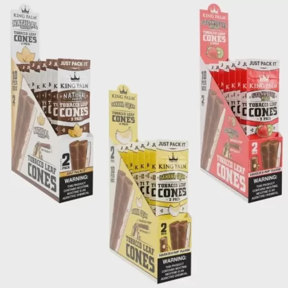 King Palm Tobacco Cones 2pk - banana cream, original