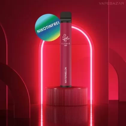 ELF BAR – Watermelon Nikotinfrei - Blaubeere / Himbeere / Elf Bar / Nikotinfrei / 550 mAh / Propylenglykol / Aromastoffe / Glycerin / ca. 600