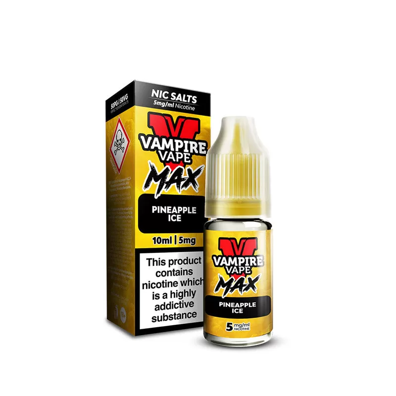 Vampire Vape MAX Pineapple Ice Nic Salt E-Liquid - 5mg - Image 3