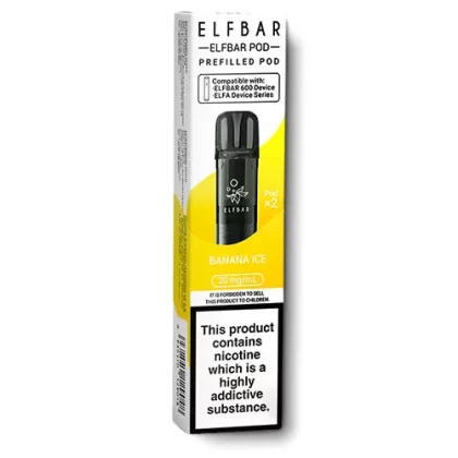 Banana Ice Elfbar 600 Prefilled Pods - 20 mg/ml (AC8D0C)