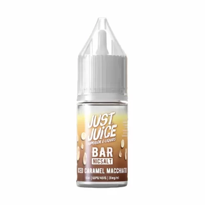 Just Juice Bar Iced Caramel Macchiato Nic Salt Vape Juice- 10 Pack - Strength 5mg
