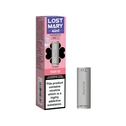 Lost Mary 4in1 Peach Ice Pods (2 Pack) - Nicotine Strength#20mg (5EBF6B)