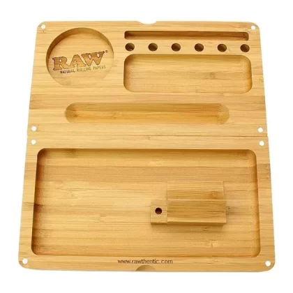 Raw Bamboo Backflip Magnetic Rolling Tray