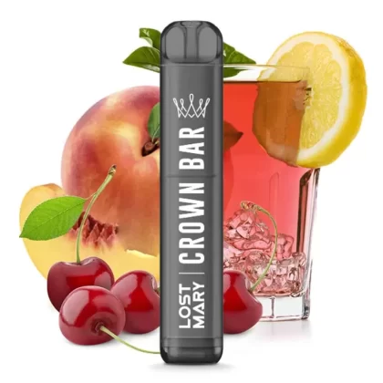 Crown Bar Al Fakher x Lost Mary – Cherry Peach Lemonade - Crown Bar / Pfirsich / Kirsche / Limonade / Nikotin-Benzoat / Ethylmatol / 2-isopropyl-N,2,3 -trimethylbutyramide / Aromastoffe / 550 mAh / 20